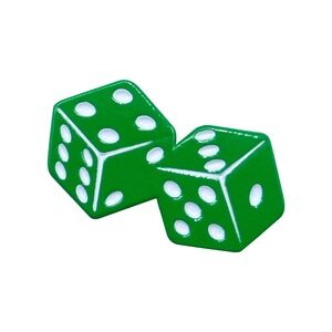 Dice Lapel Pin - Green